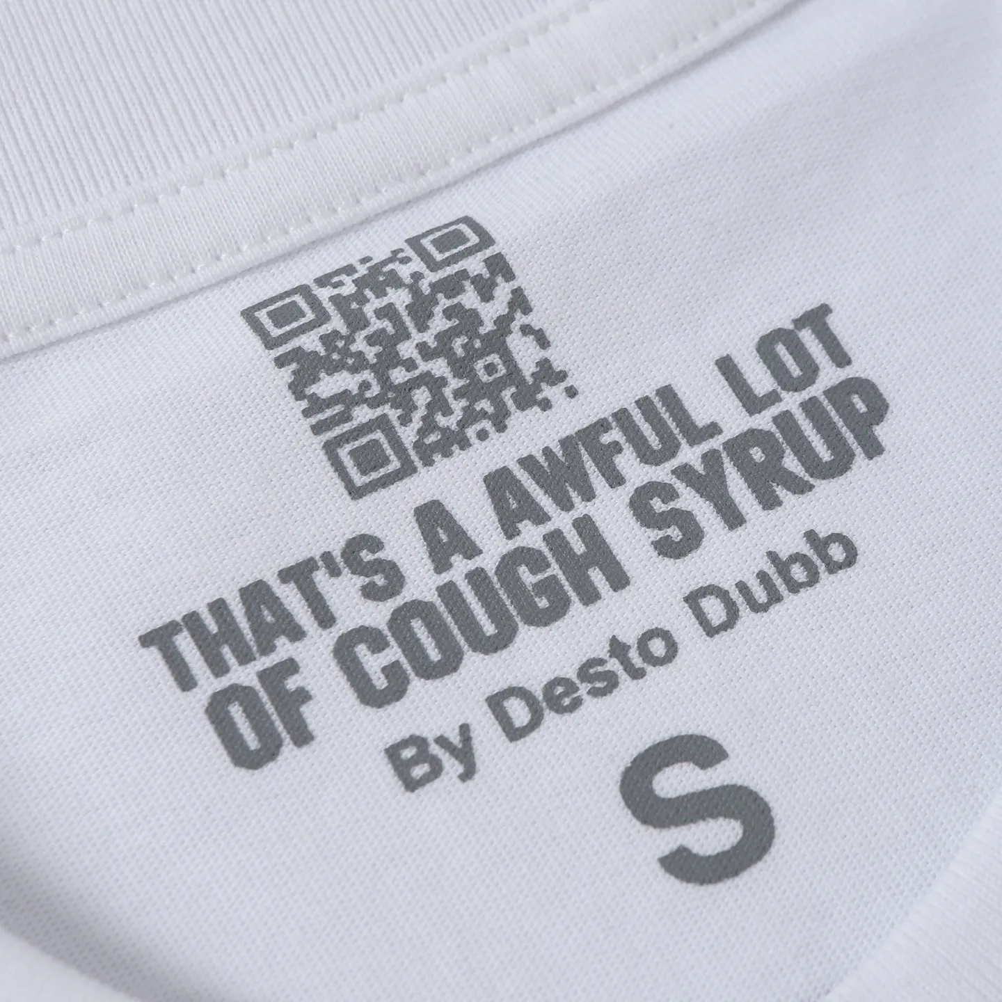 #White I THAT'S A AWFUL LOT OF COUGH SYRUP In Stock Real shot American simple trendy brand loose casual T-shirt Fabric (fabric): 32 counts Weight combed double yarn pure cotton Sizes (size): S-M L X L Color (colour): Black